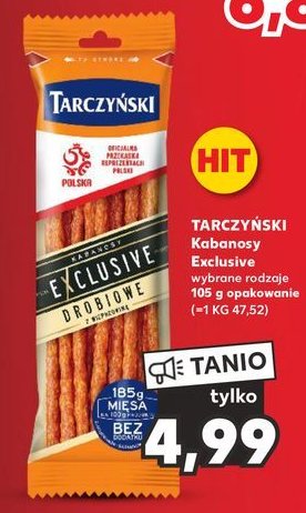 Kabanosy drobiowe Tarczy艅ski Exclusive promocja