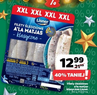 Filety śledziowe a'la matjas klasyczne Lisner XXL promocja w Netto