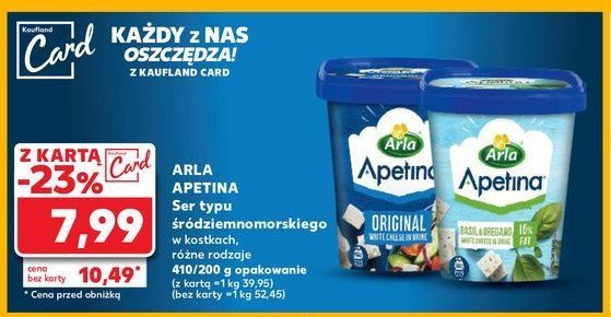 Ser w kostkach garlic & herb Arla apetina promocja