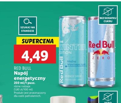 Napój mroźna waniliowa jagoda Red bull the winter edition promocja