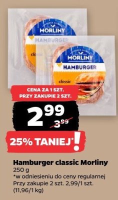 Hamburger classic Morliny promocja w Netto