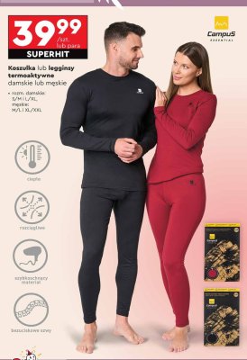 Legginsy termoaktywne m臋skie m/l CAMPUS promocja w Biedronka