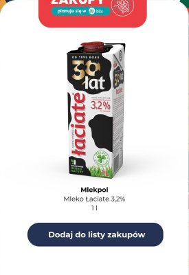 Mleko Łaciate 3,2% promocja w Lidl