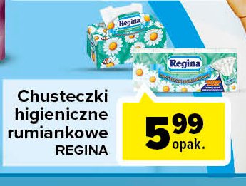 Chusteczki higieniczne rumiankowe Regina promocja
