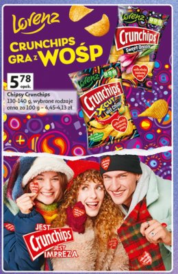 Chipsy Crunchips 130-140 g wybrane rodzaje promocja w Auchan