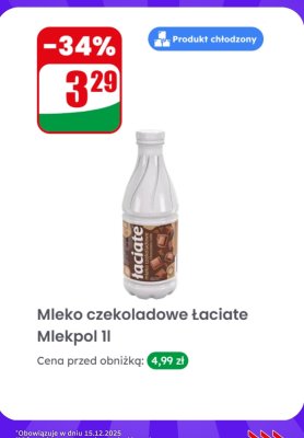 Mleko czekoladowe Łaciate promocja w Dino