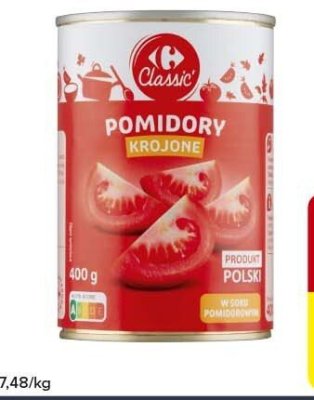 Pomidory konserwowe CARREFOUR całe, krojone 400 g promocja w Globi