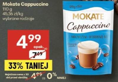 Mokate Cappuccino wybrane rodzaje promocja w Delikatesy Centrum