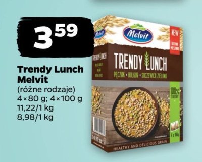 Mieszanka pęczak + bulgur + soczewica zielona Melvit trendy lunch promocja
