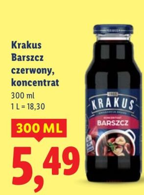 Barszcz czerwony koncentrat Krakus promocja w Lidl