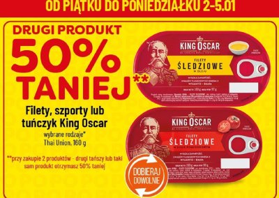 Filety śledziowe King Oscar wybrane rodzaje promocja w POLOmarket