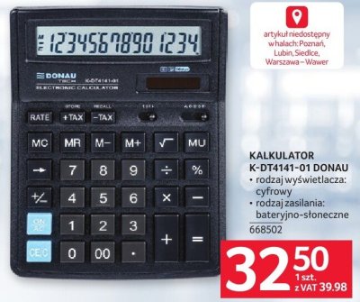 Kalkulator K-DT4141-01 DONAU promocja w Selgros