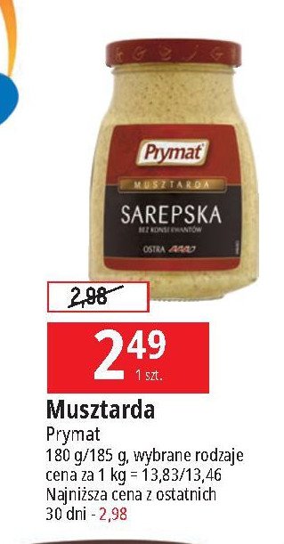 Musztarda sarepska Prymat promocja