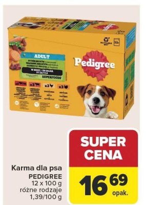 Karma dla psa PEDIGREE Adult różne rodzaje promocja w Carrefour Market
