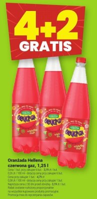 Oranżada Hellena czerwona gaz, 1,25 l promocja w Twój Market