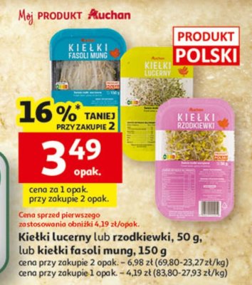 Kiełki rzodkiewki Auchan promocja w Auchan