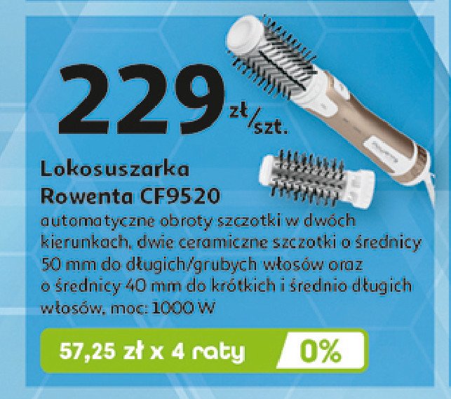 Lokówko-suszarka cf9520 Rowenta promocja