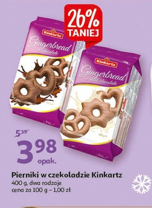 Pierniki w czekoladzie gorzkiej Kinkartz promocja