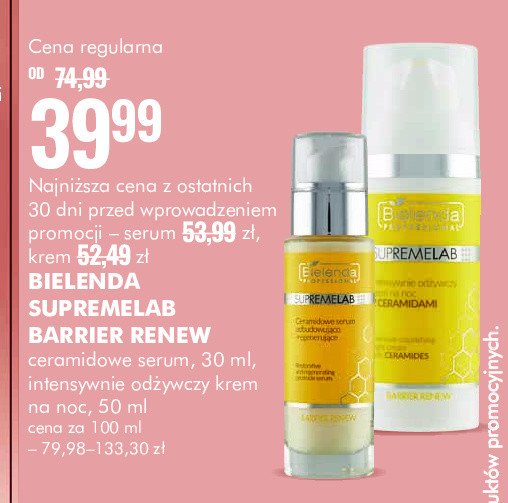 Serum odbudowująco-regenerujące Bielenda professional supremelab barrier renew promocja