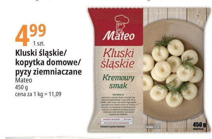 Kluski 艣l膮skie Mateo d臋bica promocja