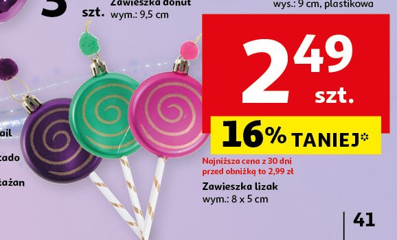 Zawieszka lizak Actuel promocja w Auchan