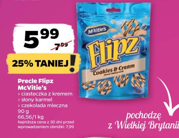 Precle cookies & cream Mc vitie's flipz promocja