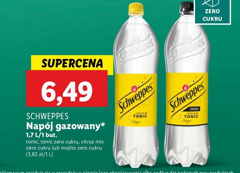 Napój mojito zero Schweppes promocja