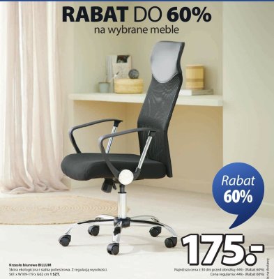 Krzesło biurowe BILLUM promocja w Jysk