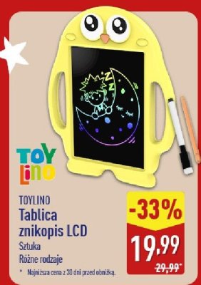 Tablica znikopis LCD TOYLINO promocja w Aldi