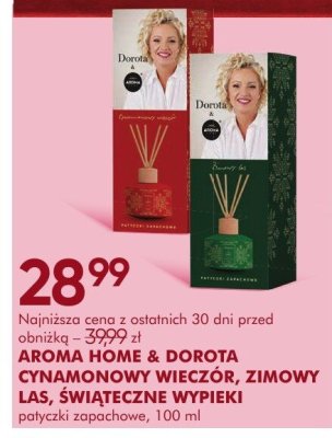 Patyczki zapachowe AROMA HOME & DOROTA CYNAMONOWY WIECZÓR, ZIMOWY LAS, ŚWIĄTECZNE WYPIEKI 100 ml promocja w Super-Pharm