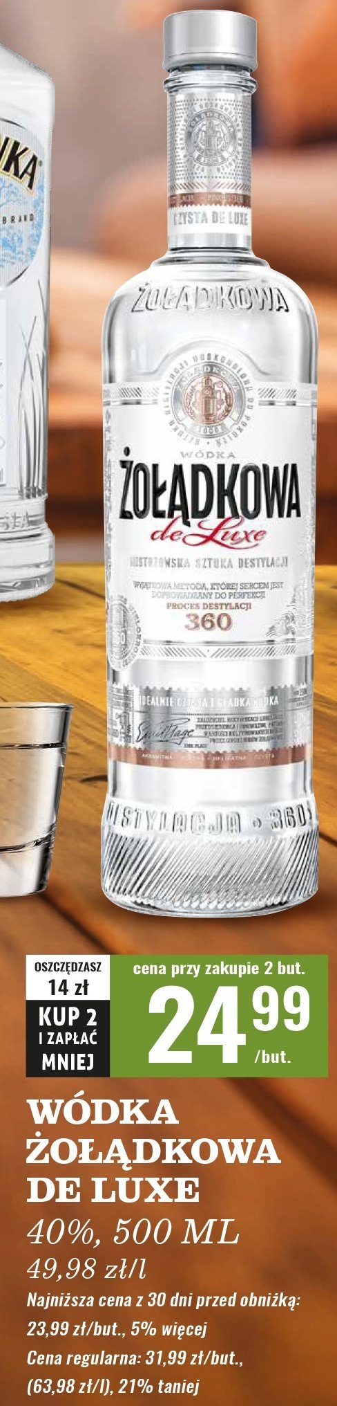 Wódka ŻOŁĄDKOWA GORZKA CZYSTA DE LUXE Żołądkowa promocja