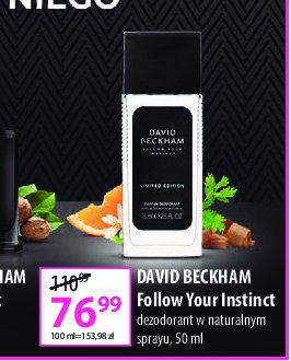 Dezodorant David beckham follow your instinct promocja
