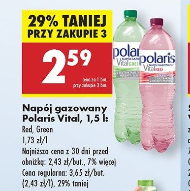 Woda red Polaris promocja w Biedronka