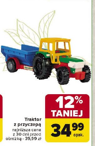 Traktor  z przyczepą promocja w Carrefour