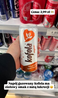 Napój gazowany Kofola original ziołowy smak z nutą lukrecji promocja w Dino