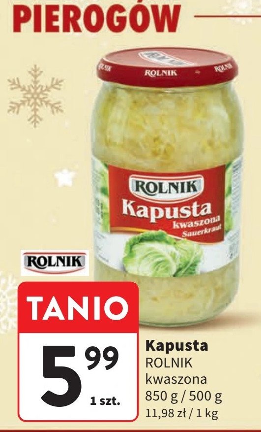 Kapusta kwaszona Rolnik promocja w Intermarche