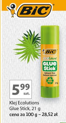 Klej w sztyfcie Bic ecolutions promocja