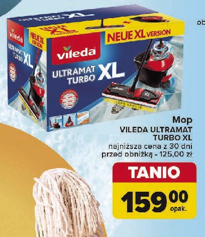 Mop płaski ultramat turbo xl Vileda promocja w Carrefour