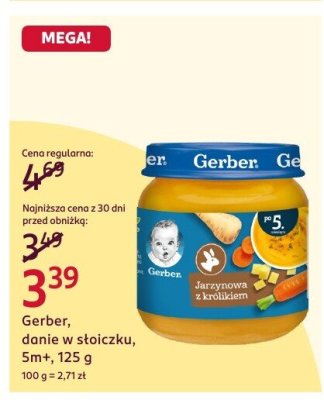 Danie w słoiczku Gerber, 5m+, 125 g promocja w Rossmann