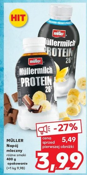 Napój mleczny waniliowy Muller mullermilch protein promocja w Kaufland