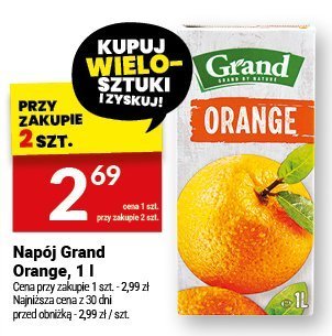 Napój Grand Orange, 1 l promocja w Twój Market