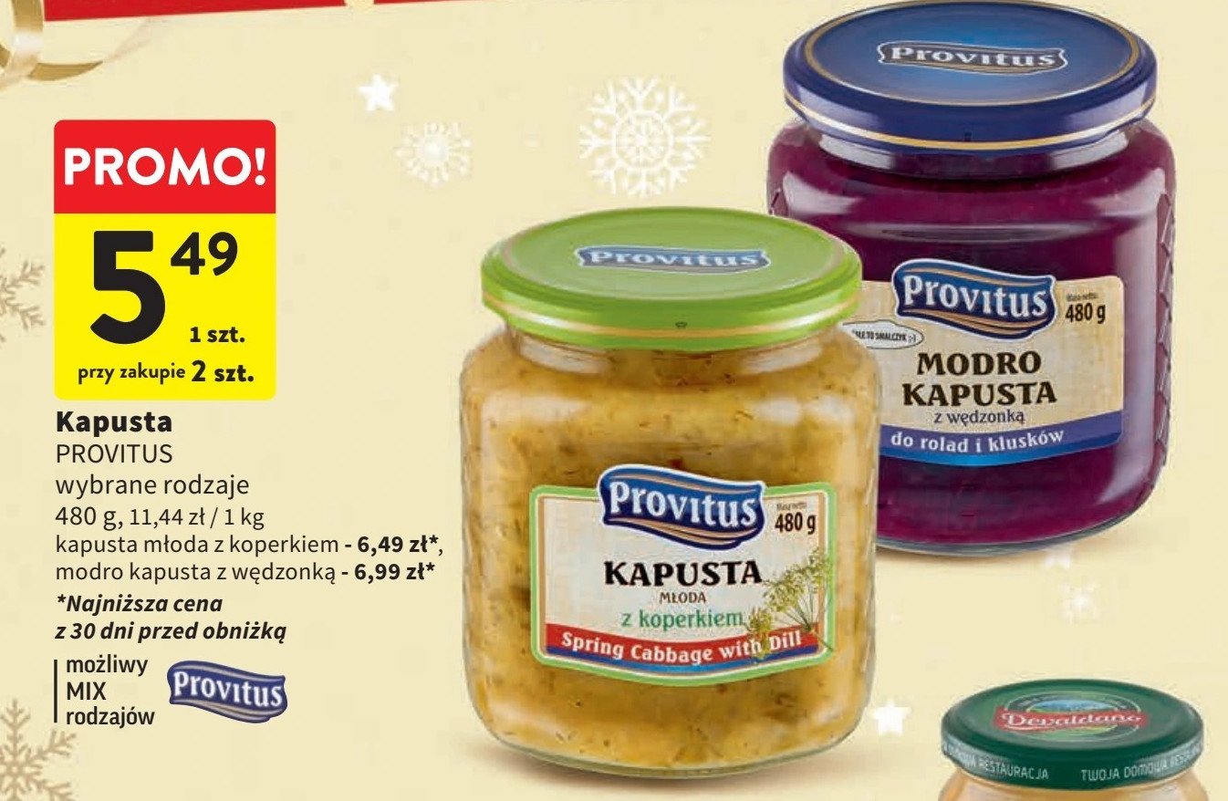 Kapusta modro Provitus promocja w Intermarche