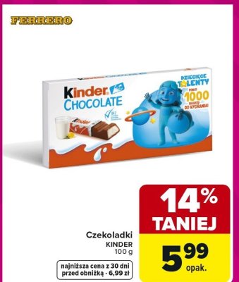 Czekoladki Kinder Chocolate promocja w Carrefour Market