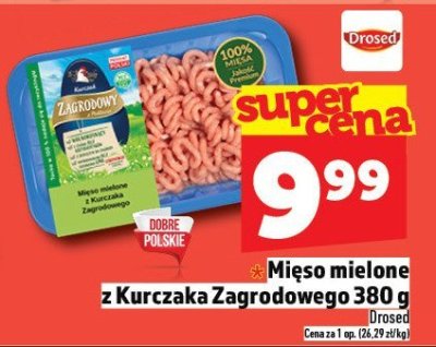 Mięso mielone z Kurczaka Zagrodowego Drosed 380 g promocja w TOPAZ