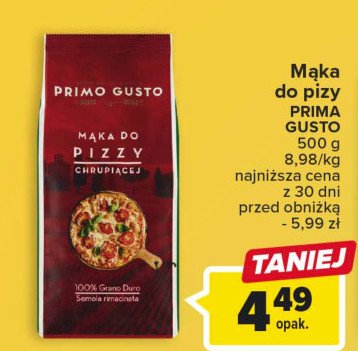 Mąka do pizzy chrupiącej Primo gusto promocja
