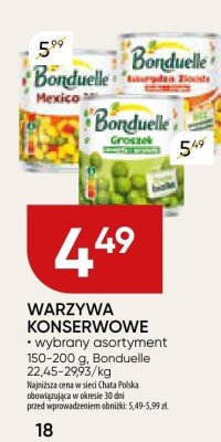 Warzywa konserwowe Bonduelle promocja w Chata Polska