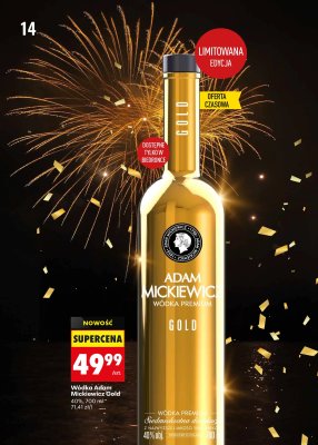 Wódka Adam Mickiewicz Gold promocja w Biedronka