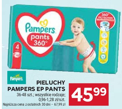 Pieluchomajtki maxi 4 Pampers pants promocja