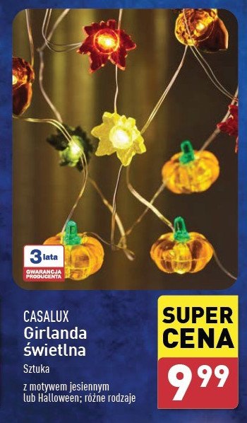 Girlanda świetlna z motywem jesiennym Casalux promocja w Aldi