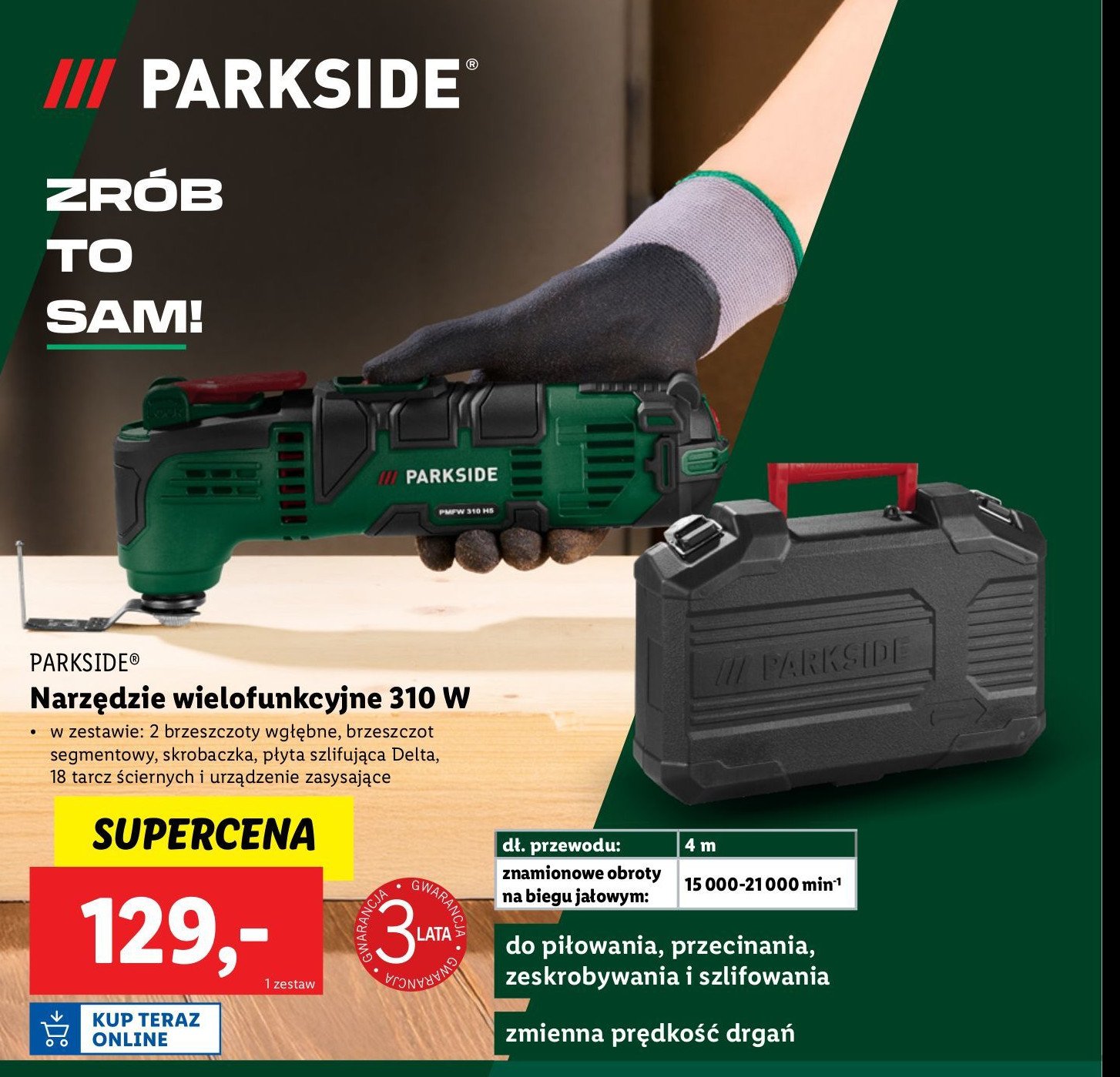 Narzędzie wielofunkcyjne 310 w Parkside promocja w Lidl